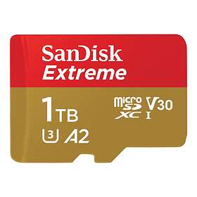SanDisk Extreme microSDXC Class 10 UHS-I U3 V30 A2 190/130Mo/s 1To
