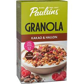 Pauluns Granola Kakao & Hallon 450g