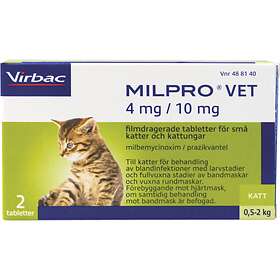 Virbac Milpro Vet 4mg/10mg Filmdragerade Tabletter för Små Katter och Kattungar 2st