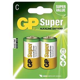 GP Batteries Super Alkaline C (LR14) 2-pack