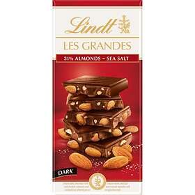 Lindt Les Grandes Mörk Choklad Mandel & Havssalt 150g