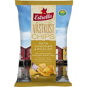 Estrella Västkustchips Äkta Cheddar & Rödlök 180g