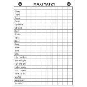 Maxi Yatzy Blokk
