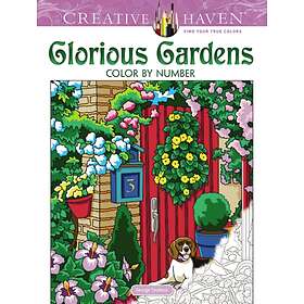 Creative Haven Glorious Gardens Color By Number Coloring Book
