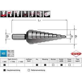 Ruko A101126RO Stegborrset 3 delar, i plastkassett