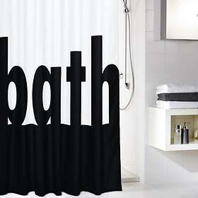 Kleine Wolke Duschdraperi Bathroom Bath Svart/Vitt 180x200cm