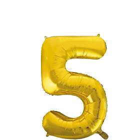 Hisab Joker Foil Ballons Number 5 Gold