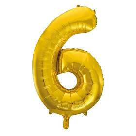 Hisab Joker Foil Ballons Number 6 Gold