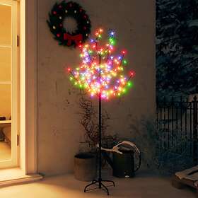Be Basic Plastgran Monivärinen Valo Musta 150cm 120 LEDs