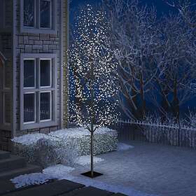 Be Basic Muovinen joulukuusi 1200 LED Körsbärsblommor Kallvitt Ljus Musta 400cm