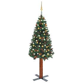 Be Basic Smal Plastgran LED-valoilla Ja Joulupallot Vihreä 180cm