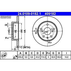 ATE Bromsskiva 24.0109-0182.1