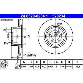 ATE Bromsskiva PowerDisc 24.0320-0234.1