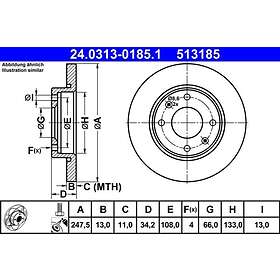 ATE Bromsskiva PowerDisc 24.0313-0185.1