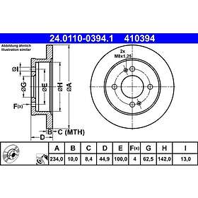 ATE Bromsskiva 24.0110-0394.1