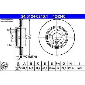 ATE Bromsskiva 24.0124-0240.1