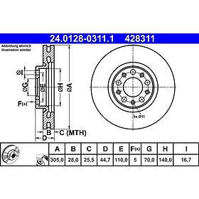 ATE Bromsskiva 24.0128-0311.1