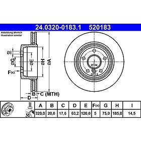 ATE Bromsskiva PowerDisc 24.0320-0183.1