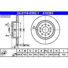 ATE Bromsskiva 24.0110-0393.1