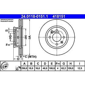 ATE Bromsskiva 24.0118-0151.1