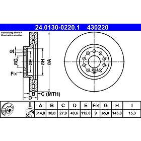 ATE Bromsskiva 24.0130-0220.1