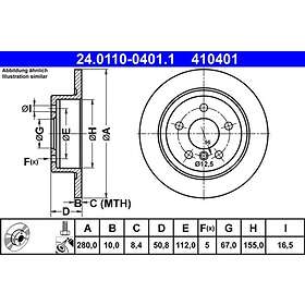 ATE Bromsskiva 24.0110-0401.1
