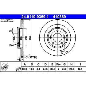 ATE Bromsskiva 24.0110-0369.1