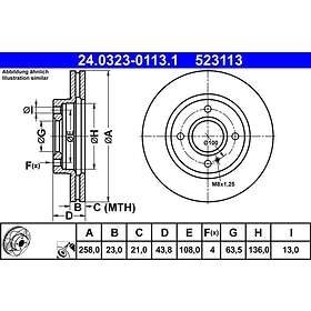 ATE Bromsskiva PowerDisc 24.0323-0113.1