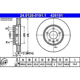 ATE Bromsskiva 24.0126-0191.1