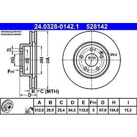 ATE Bromsskiva PowerDisc 24.0328-0142.1