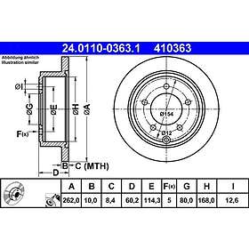 ATE Bromsskiva 24.0110-0363.1