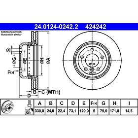 ATE Bromsskiva 24.0124-0242.2
