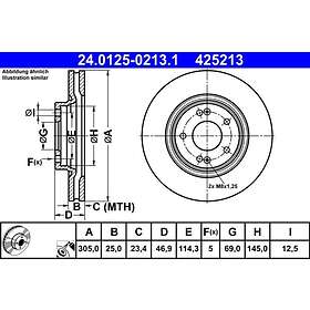 ATE Bromsskiva 24.0125-0213.1