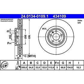 ATE Bromsskiva 24.0134-0109.1
