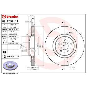 Brembo Bromsskiva 09.E097.11