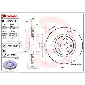 Brembo Bromsskiva COATED DISC LINE 09.D229.11
