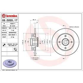 Brembo Bromsskiva BEARING DISC LINE 08.D205.17