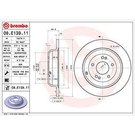 Brembo Bromsskiva 08.E139.11