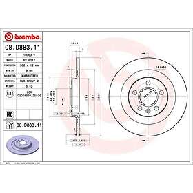 Brembo Bromsskiva COATED DISC LINE 08.D883.11