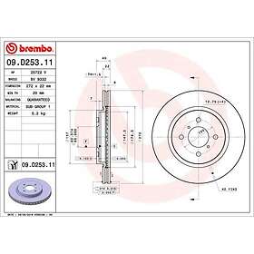 Brembo Bromsskiva COATED DISC LINE 09.D253.11