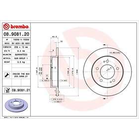 Brembo Bromsskiva COATED DISC LINE 08.9081.21