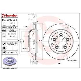 Brembo Bromsskiva COATED DISC LINE 09.C987.21