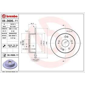 Brembo Bromsskiva COATED DISC LINE 08.D696.11