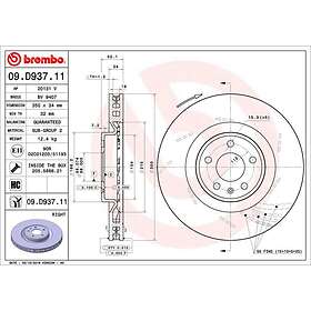 Brembo Bromsskiva COATED DISC LINE 09.D937.11