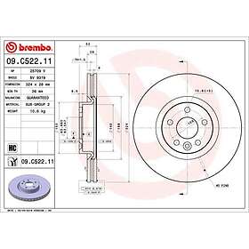 Brembo Bromsskiva COATED DISC LINE 09.C522.11