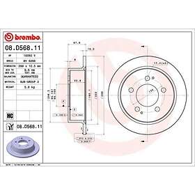 Brembo Bromsskiva COATED DISC LINE 08.D568.11