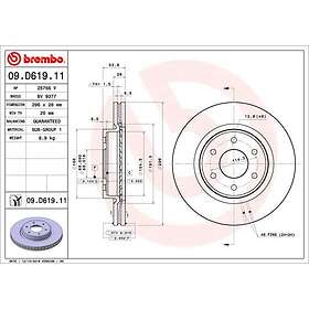 Brembo Bromsskiva COATED DISC LINE 09.D619.11