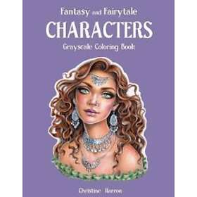 Fantasy And Fairytale CHARACTERS Grayscale Coloring Book