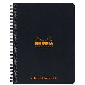 Rhodia Spiralblock Svart A5+ Linjerat