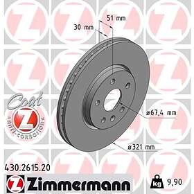 Otto Zimmermann Bromsskiva COAT Z 430.2615.20
